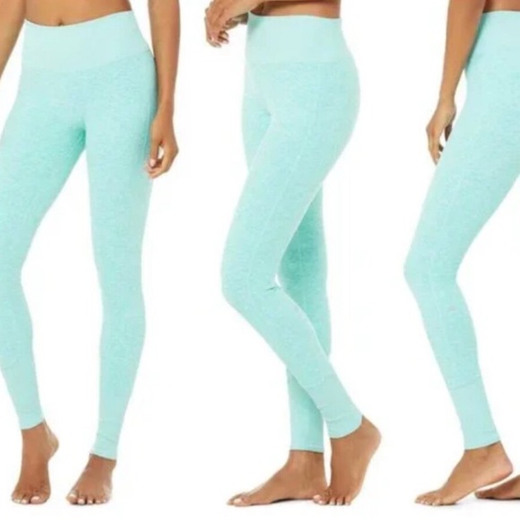 ALO Yoga | HIGH-WAIST ALOSOFT LOUNGE LEGGINGS Aqua Blue | XS - Picture 1 of 6